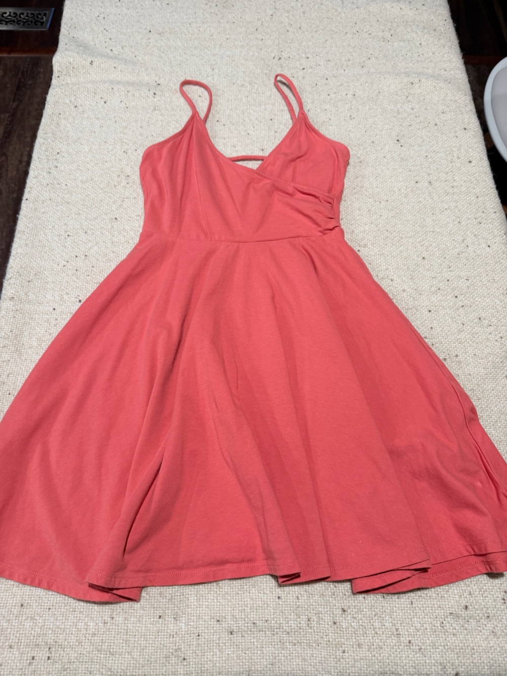 Forever 21 Coral Pink Spaghetti Strap Skater Dress